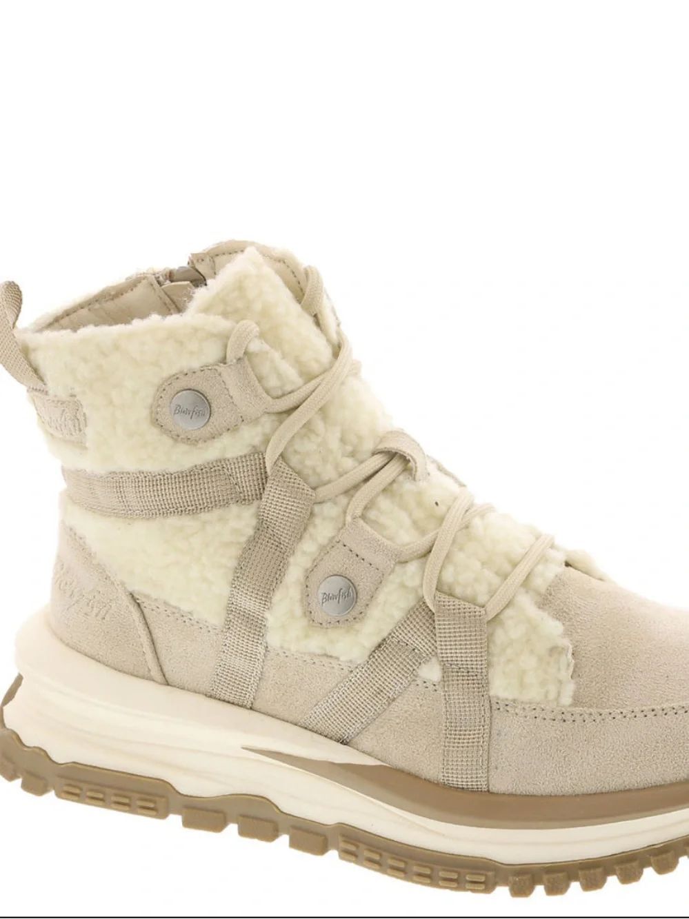 Blowfish Malibu Linx Size 7 Sand Suede & Sherpa-Lined Women’s Hiking Boots